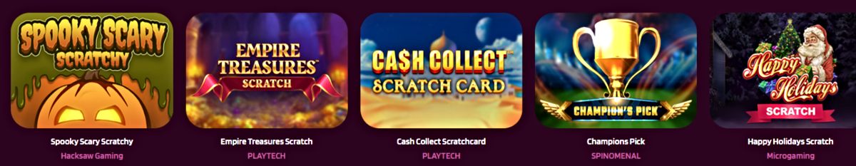 HappySpins Casino kaparós sorsjegyek