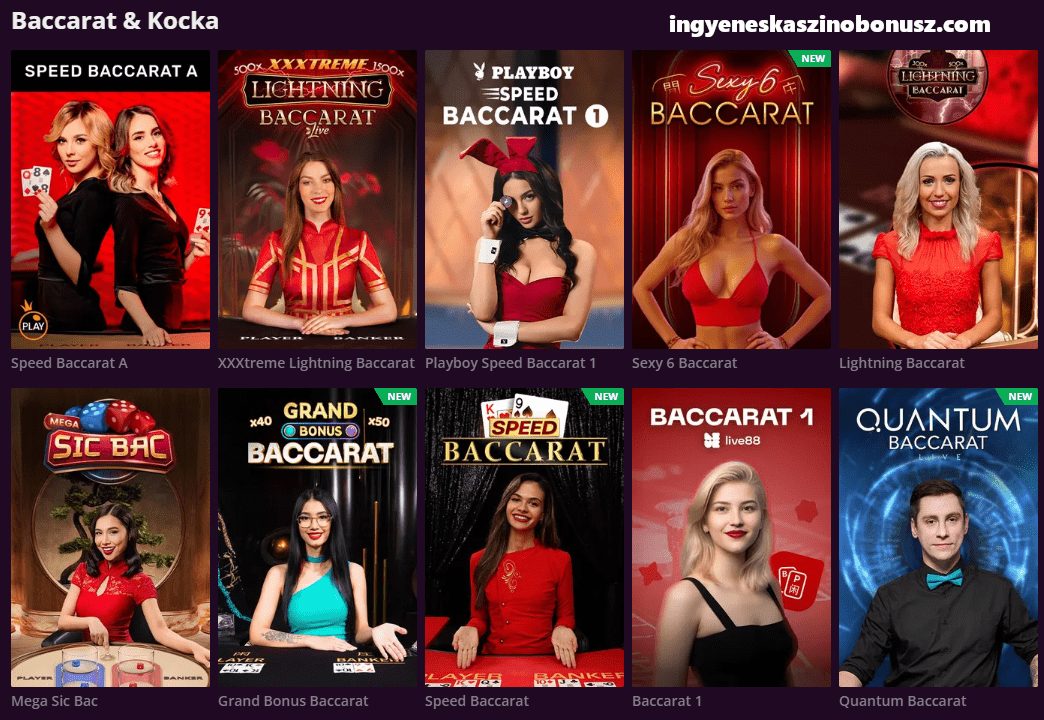 Baccarat online kaszinó banner